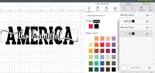 finishing up the text in text knockout design so it's ready to cut on the Cricut machine.