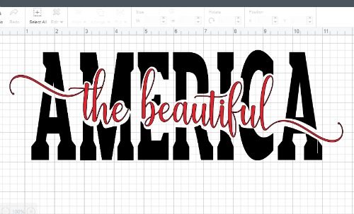 Knockout design with text in text
