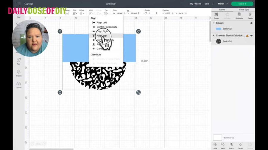 Align the top of your design