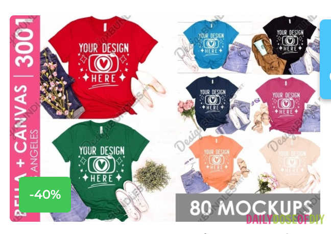Bella Canvas mock up shirts to make and sell with your cricut
