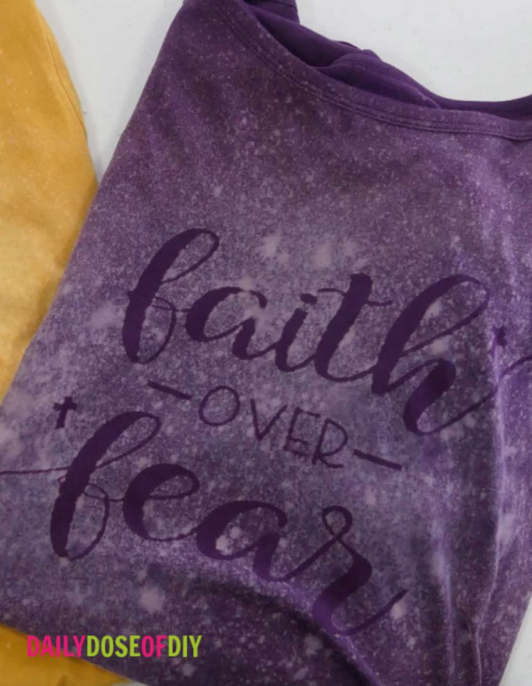 Easy Bleach Spray Shirts with Cricut - Daily Dose of DIY