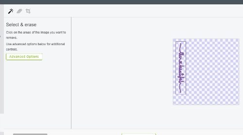 Uploading the bleed out image to place in the knockout design text