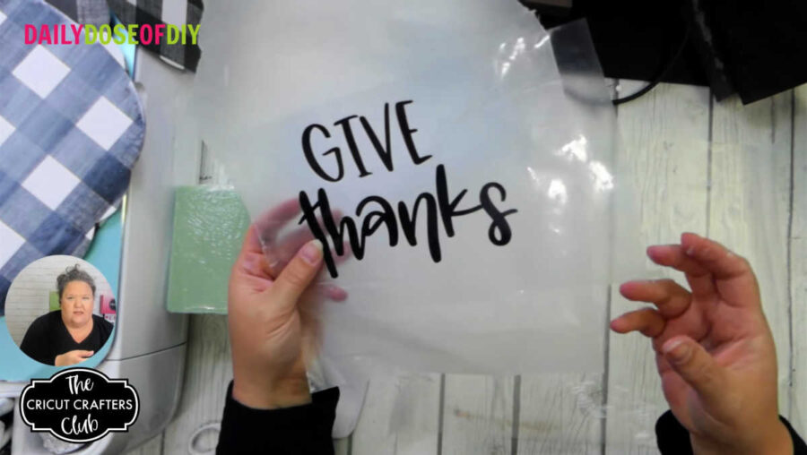 vinyl on wax paper
