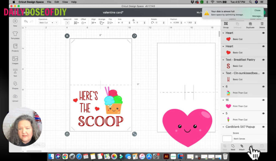 flatten the design of your card