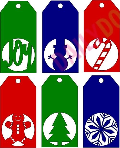 Free Christmas Gift Tag SVG file