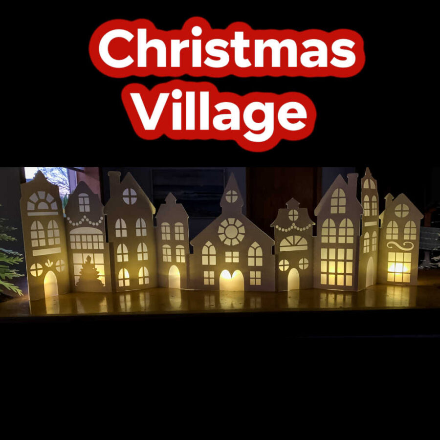 paper Christmas village