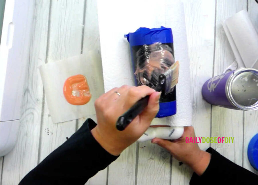 Even out the Citristrip over your tumbler for a nice even coat