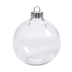clear glass ornament for Christmas crafts