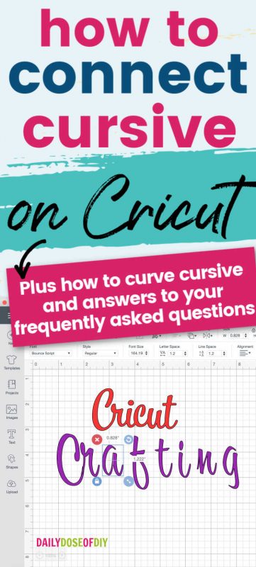 how to connect cursive letters on cricut