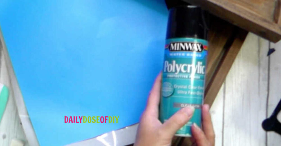 Polycrylic finishing spray to protect your monogram and make it food safe. 