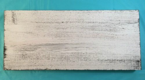 New wood distressed with white paint and vintage secret SeaGlaze