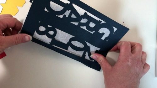 Fold the Graduation Lantern Centerpiece on the score lines.