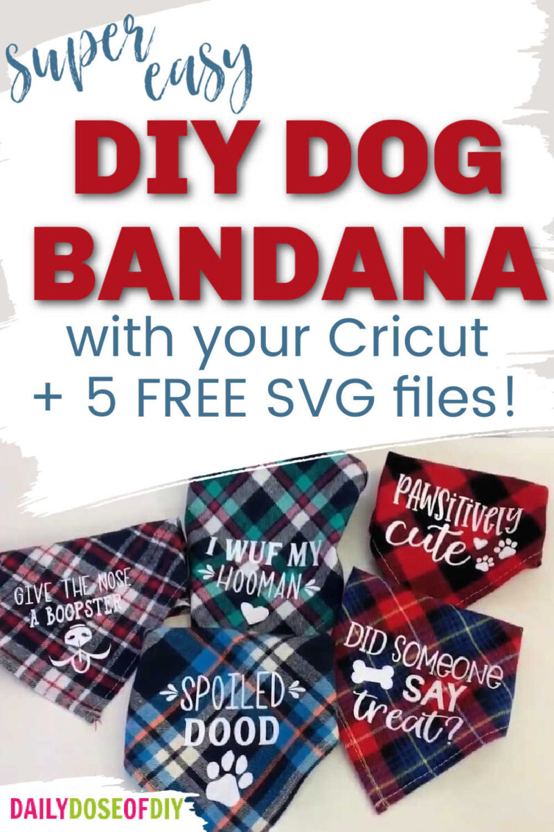 Pinterest graphic for dog bandanas