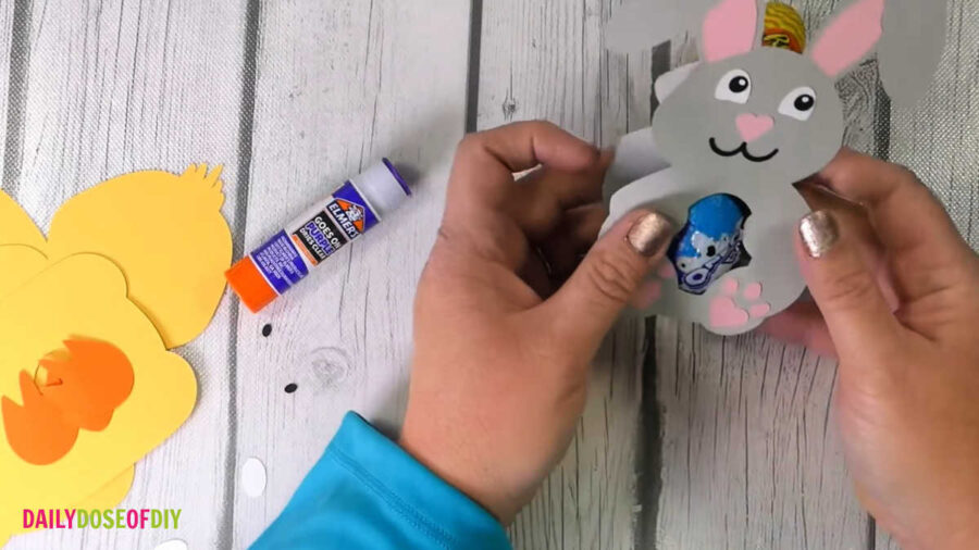 add a candy egg to the center of your completed design