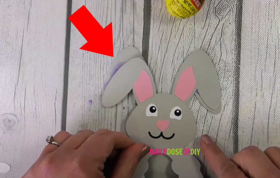 make sure the bunny ears line up before you glue the base on