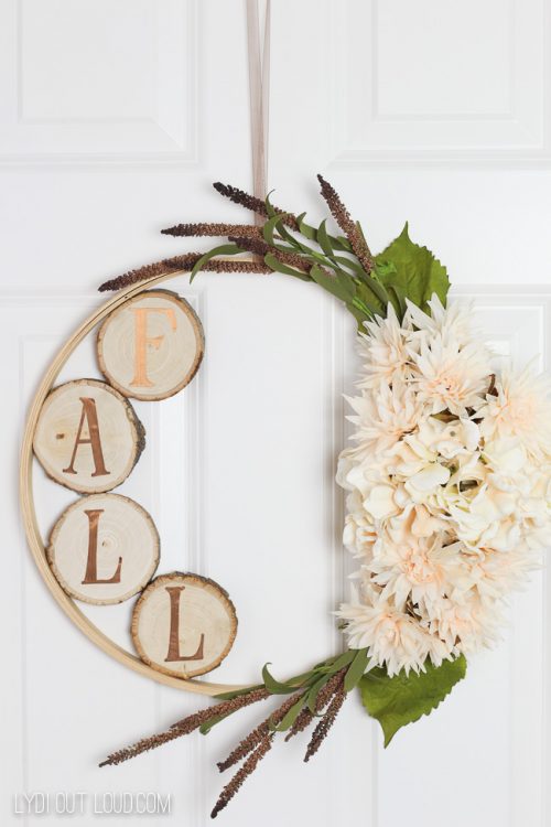 Fall hoop wreath