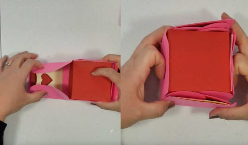 putting together an exploding box