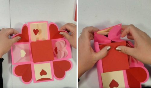 putting together the exploding box