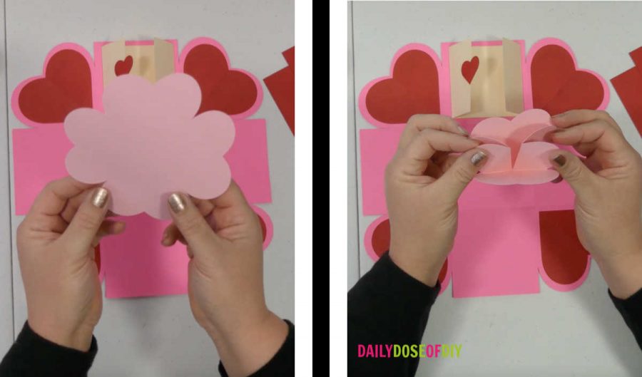fold the expanding heart for the exploding box
