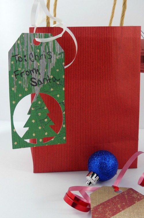 Free Christmas Gift Tag SVG cut with the Cricut Explore cutting machine