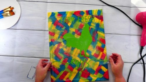 Center your design cut out from vinyl on your hot mess canvas