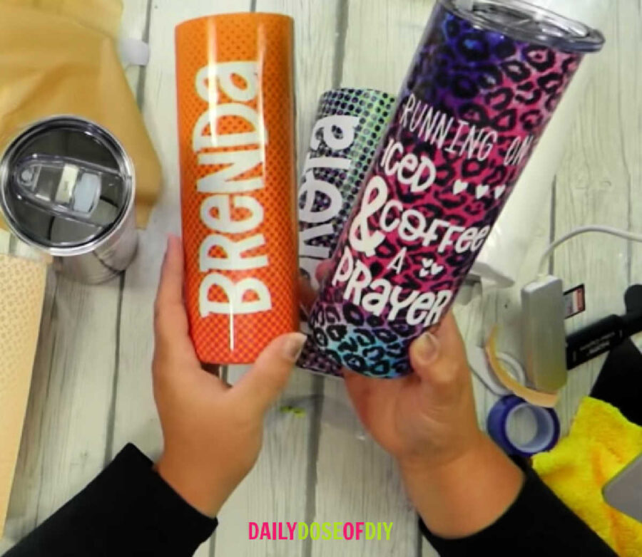 personalized tumbler with name idea for cricut projects to sell