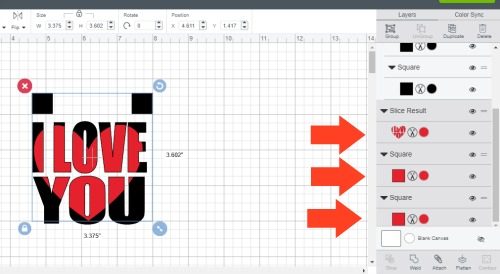 preparing to cut the knockout design so the colors stay lined up.