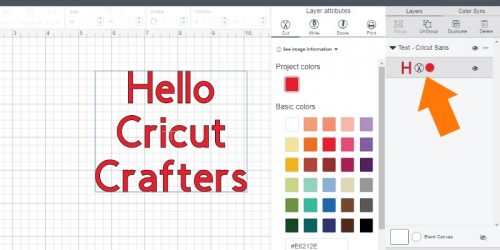 How to use layers attributes menu in Cricut Design Space