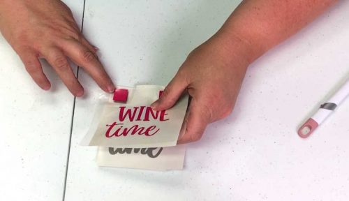 Align the squares exactly on top of each other to layer vinyl