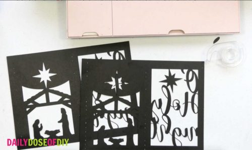 nativity luminary cut with a cricut
