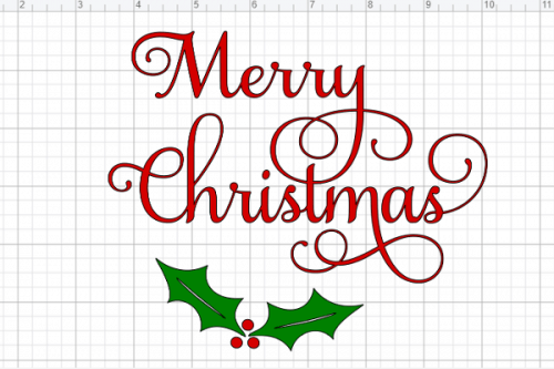 Free Merry Christmas SVG file in Cricut Design Space
