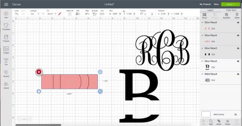 After the slice is complete in your comogram letter select all of the parts you don't need and delete them.