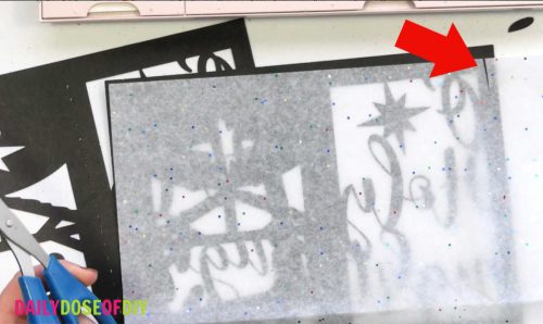 cut the tissue paper to make a nativity scene paper luminary