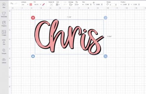shadow layering text in Cricut Designs Space