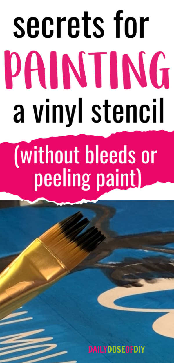 secrets for painting a vinyl stencil without bleeds or peels 