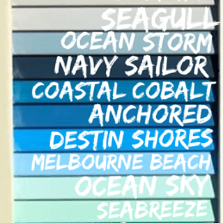 seapaint shades of blue for ombre sign