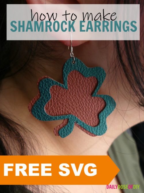 free shamrock earring svg to make shamrock earrings with your Cricut