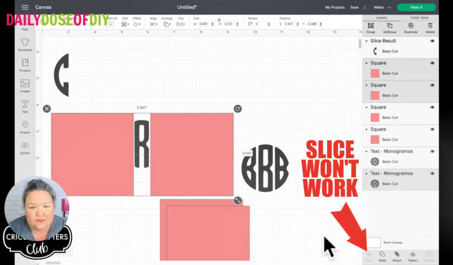 slice won't work tip