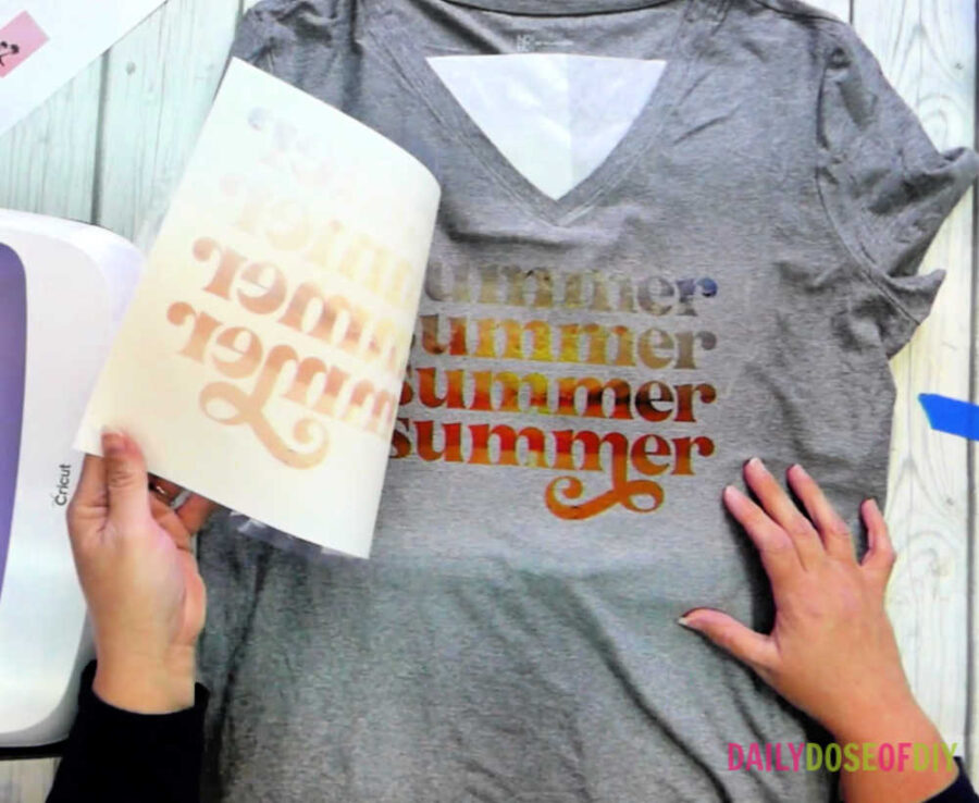 Summer sublimation design on a t-shirt
