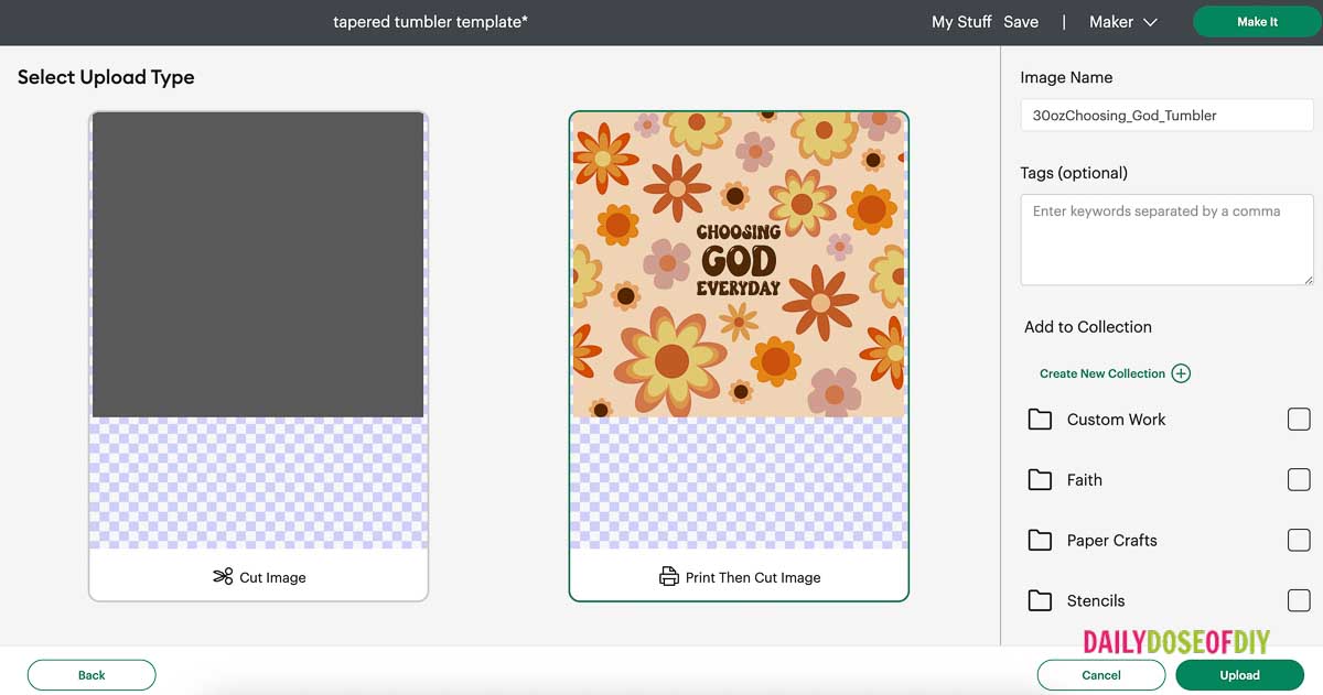 Make a Tapered Tumbler Template in Cricut Design Space Daily Dose of DIY