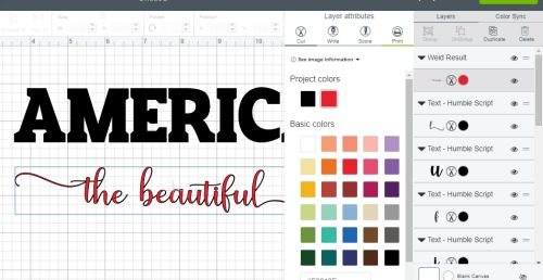 Making a text in text knockout design with your Cricut