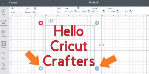 Changing sizes of designs in Cricut design space for beginners