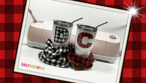 buffalo plAID PAttern vinyl on tumblers
