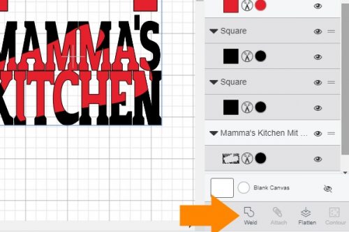 Weld the guides to your design to layer adhesive vinyl