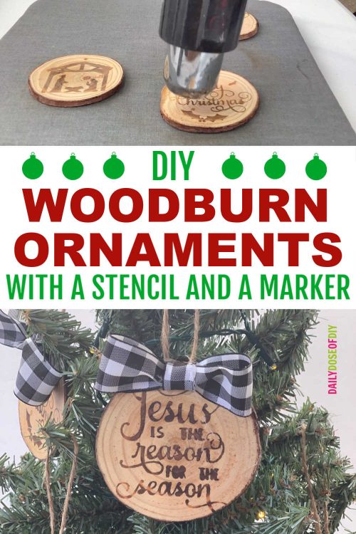 DIY WOODBURN ORNAMENTS
