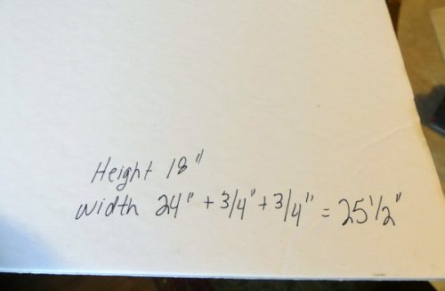 measurements for the DIY wood frame for signs