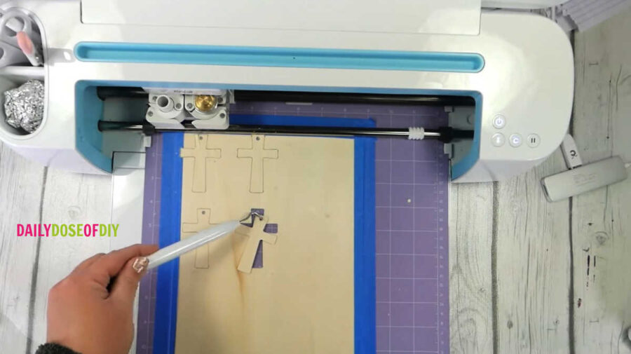 weed your wooden design before unloading your mat to ensure the cuts are deep enough
